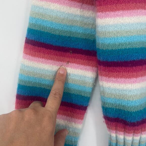 Vintage Y2K Gap Rainbow Stripe Turtleneck Sweater Sz XS Preppy Cozy Hong Kong - Picture 4 of 10